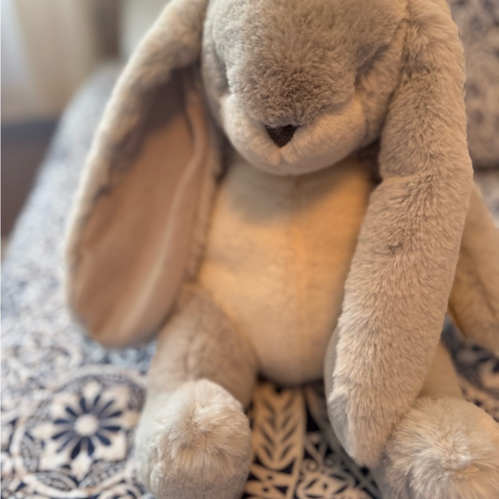 Bunnies by the Bay gray ‘Sweet Nibble’ Bunny plush NWT